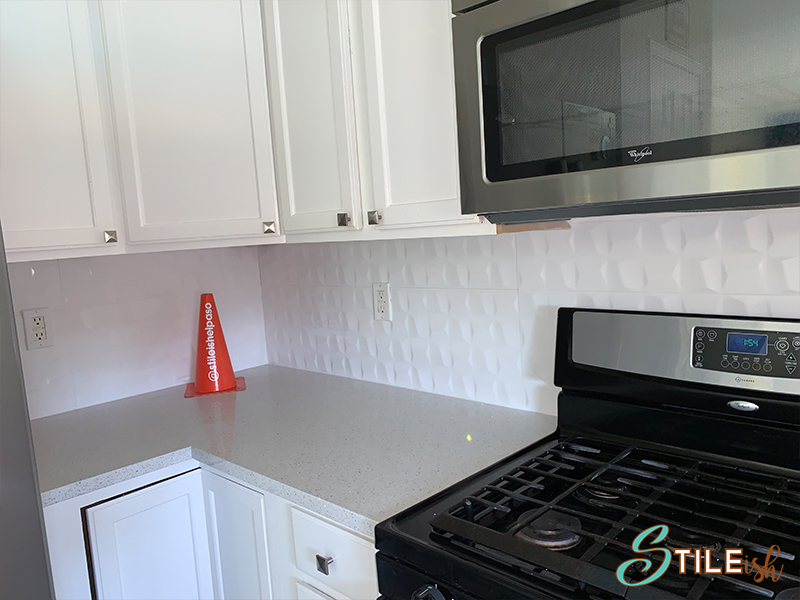 3D rect backsplash mosaic