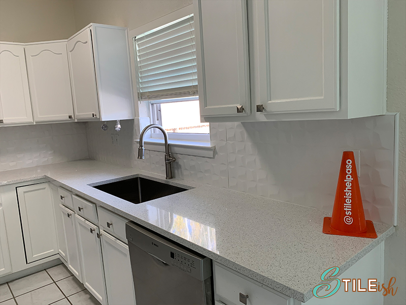 backsplash mosaic 3D white