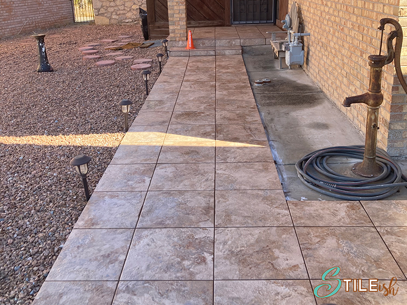 Exterior porcelain tile