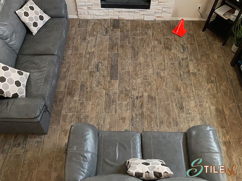 stileish tile and mantel